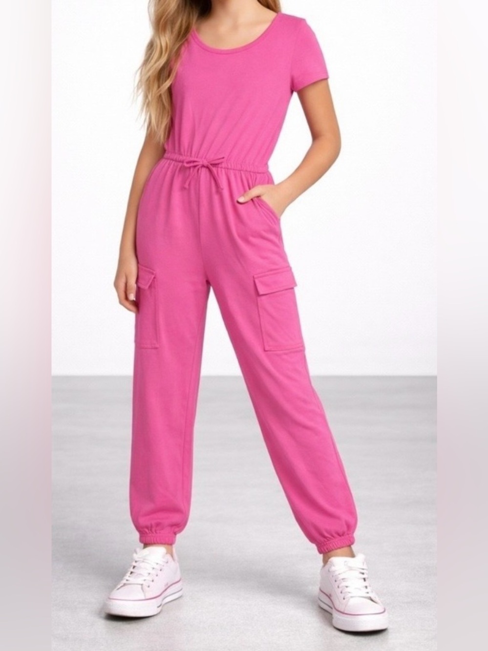 Wonder Nation Pink Cheer Jogger
Jumpsuit Girls XL 14-16
Athleisure New NWT